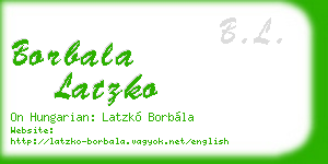 borbala latzko business card
